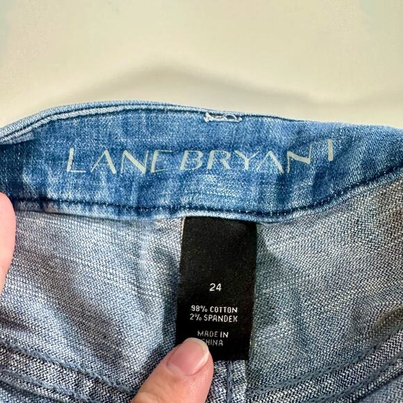 Lane Bryant Women's 24 Medium Wash Mid Rise A-Line Trouser Wide Leg Jeans - Picture 3 of 8